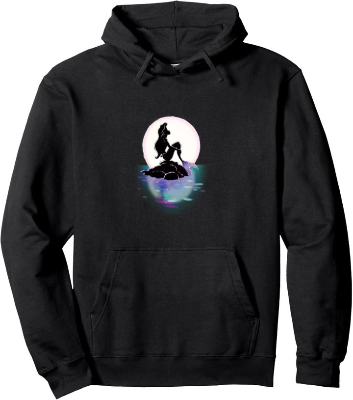 Disney Little Mermaid Ariel Colorful Sunset Moon Pullover Hoodie