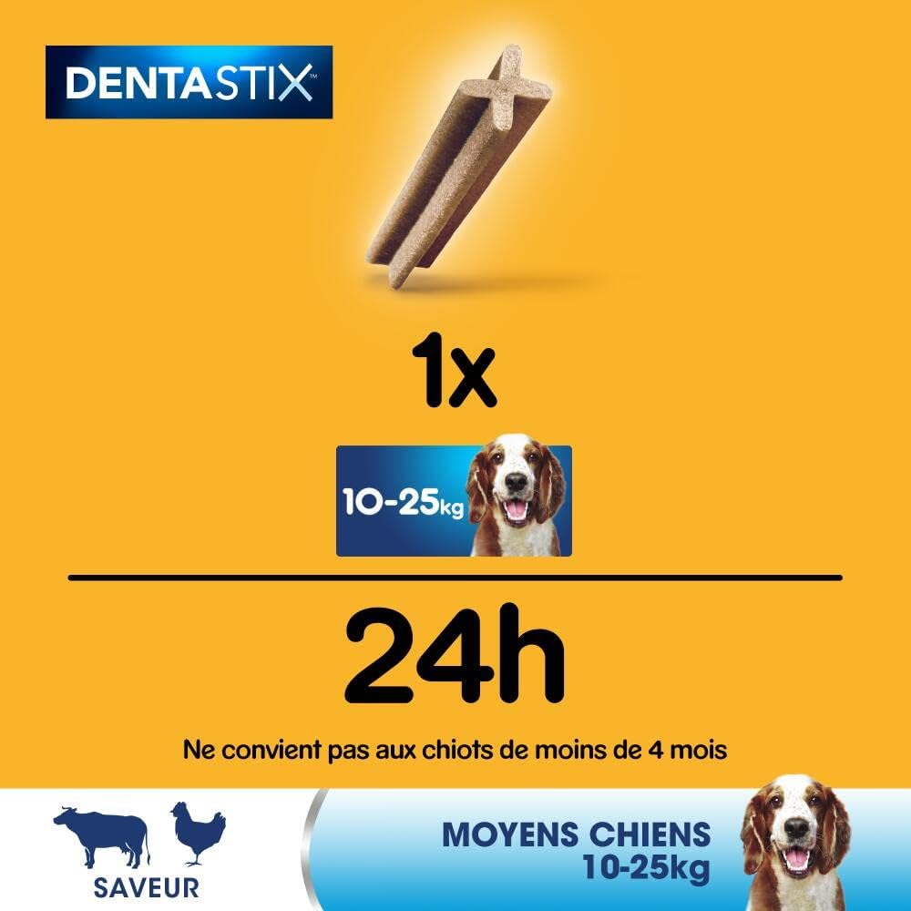 Pedigree Dentastix – Leckerlis für Hunde Moyen chien (10-25kg), Moyen chien (10-25kg)