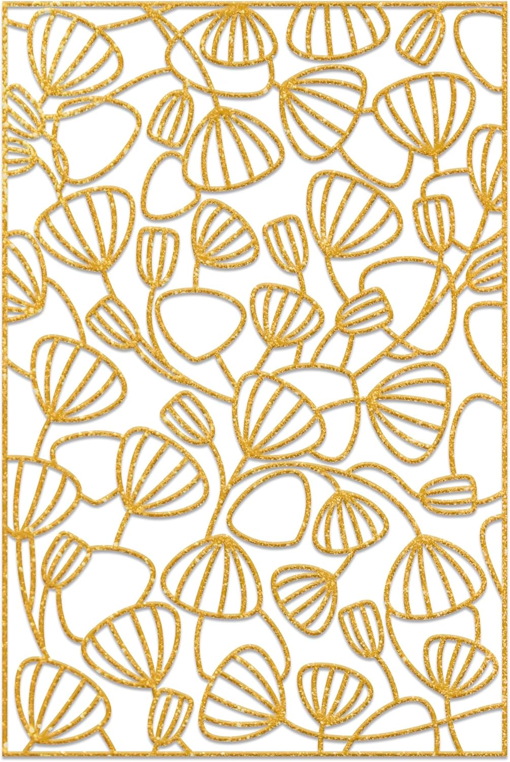 DUS0943C - Kreativset mit 5 Seidenbildern zum Bemalen und Rahmen, Floral, 1 Set