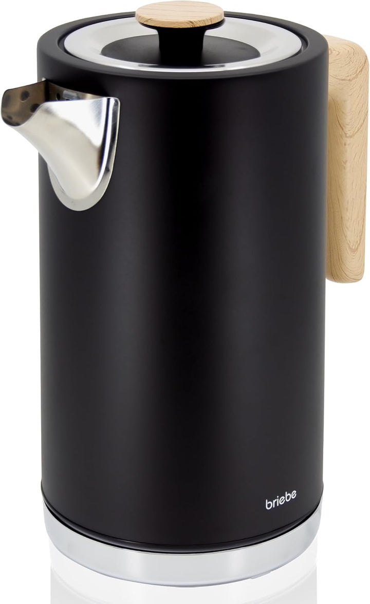 briebe Nordic Wasserkocher 1,7L Elektrischer Teekocher 2200W Schnell Aufheizender, BPA-frei, 360° So