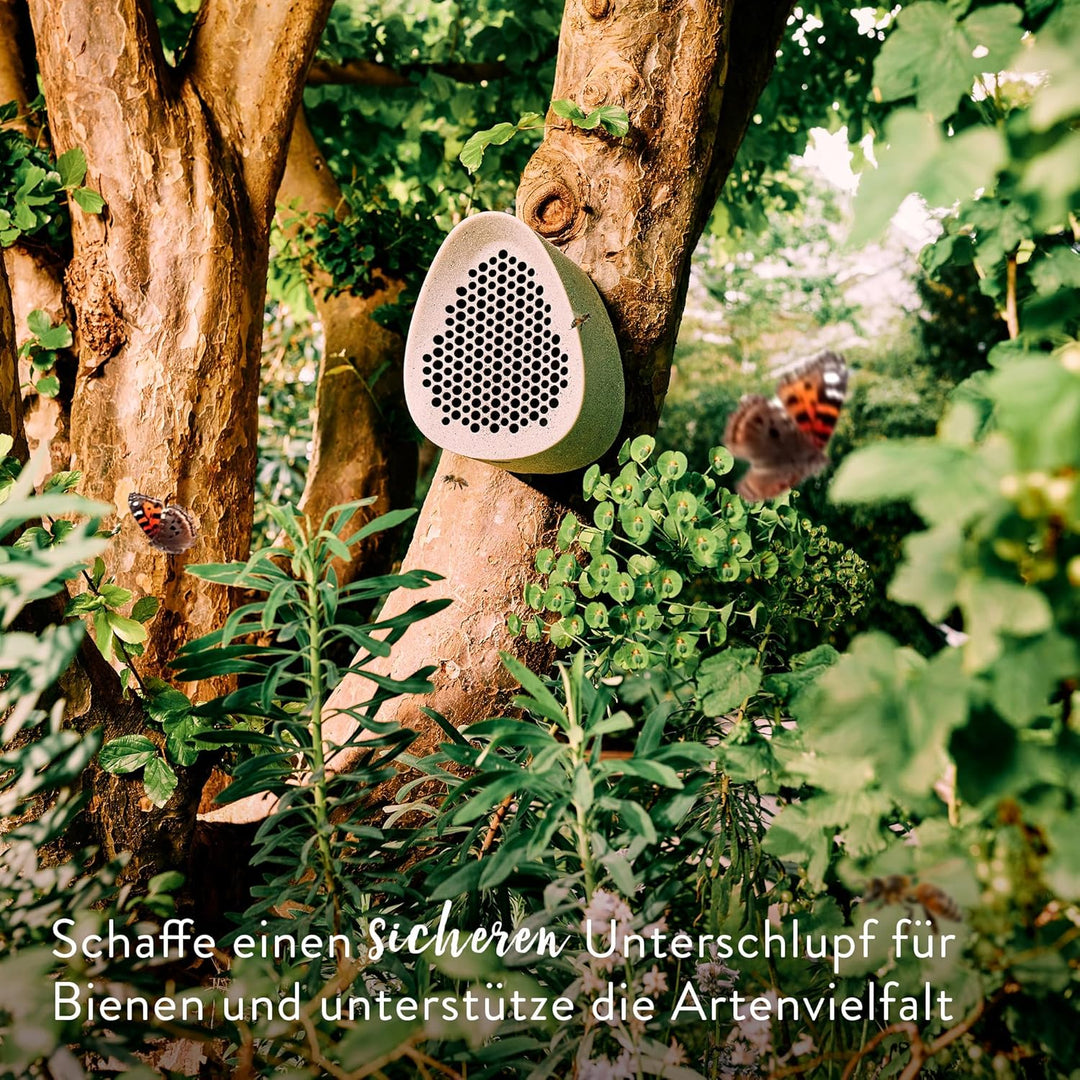 Elho Essential Bee Hotel 18cm - Insektenhotel für Bienen - 100% recyceltes Plastik - L18 x B21.1 x H
