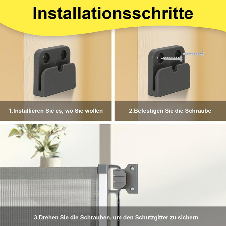 Jopassy Treppenschutzgitter 0-180cm, Türschutzgitter Ausziehbar, Baby Absperrgitter Schutzgitter Tre