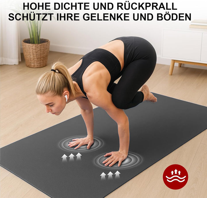 Stepwaver TPE Yogamatte Breit 183x91/183x122cm,6mm Dick, Sportmatte Fitnessmatte Rutschfest, Extrem