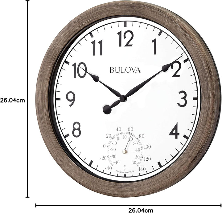 Bulova Patio Time Wanduhr, Rattan-Finish