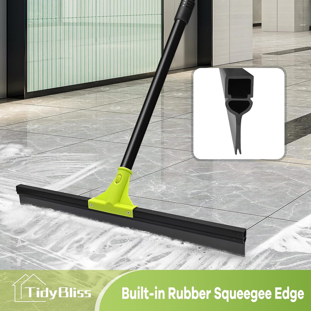 TidyBliss Wasserschieber Bodenabzieher 60 cm, Wasser Abzieher Boden mit Teleskopisc Stiel 158 cm, Wa