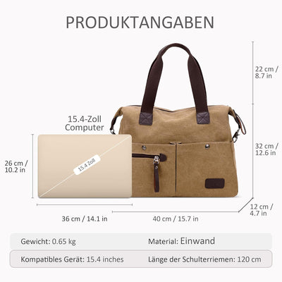 DIRRONA Mode Damen Canvas Handtasche Canvas Schultertasche Beiläufig Hobo Tasche Schule Einkaufen Mu