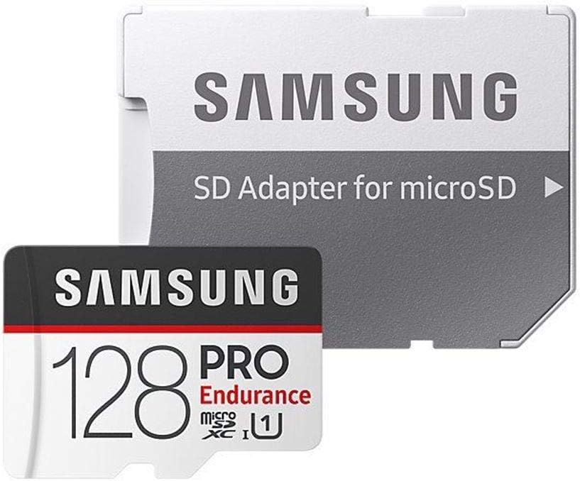 Samsung PRO Endurance 128 GB microSDXC UHS-I U1 100 MB/s Video Monitoring Memory Card with Adapter (