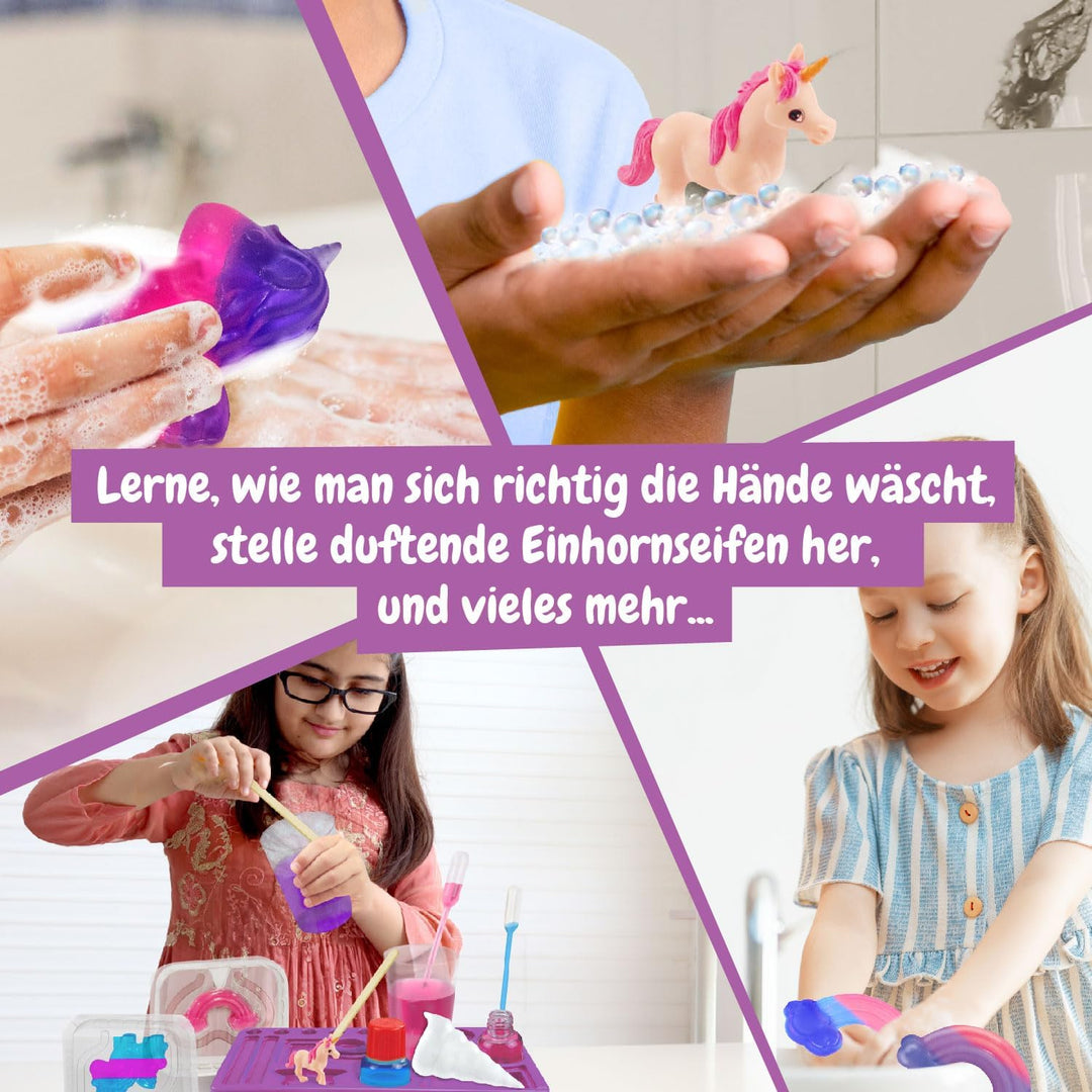 Science4you Einhorn Lab Seife Machen Kit für Kinder 6+ Jahren, Machen Sie Ihre Eigenen Seifen Mit Gl