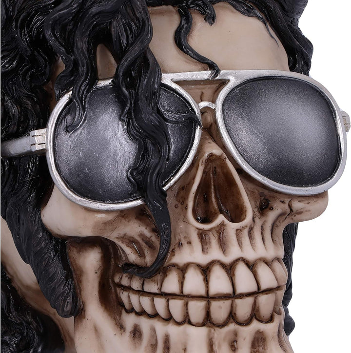 Nemesis Now Bad Michael Jackson King of Pop inspirierter Totenkopf, Schwarz, 16.5cm