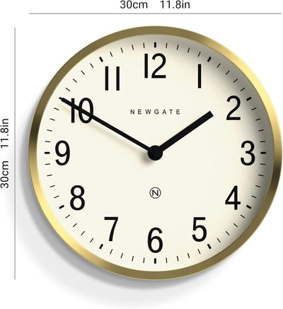 NEWGATE® Master Edwards Wanduhr – Küchenuhr – Wohnzimmeruhr – Bürouhr Uhr – Runduhr – Retro-Uhr – De