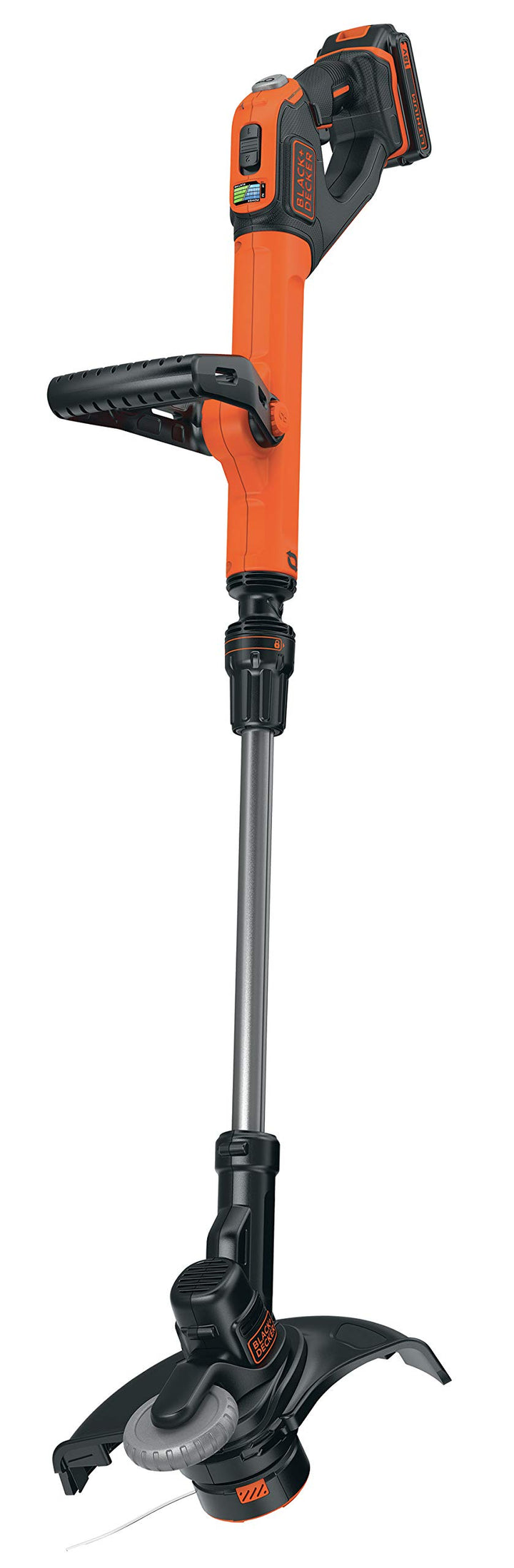 Black+Decker Akku-Rasentrimmer (18V 2,0Ah, 28 cm Schnittbreite, Powercommand Easy Feed, inkl. Akku u
