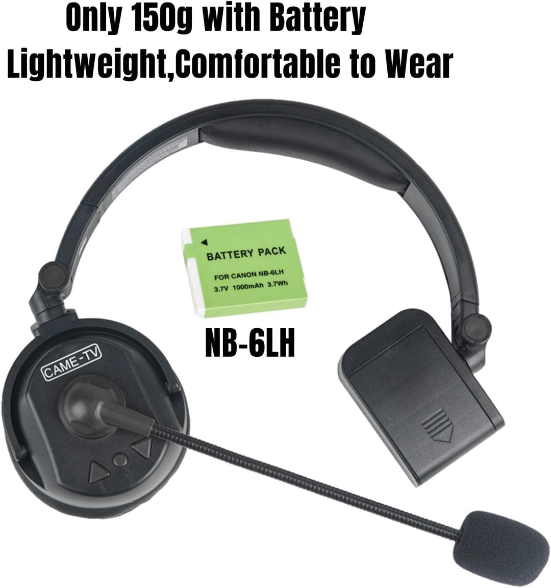 Came-TV 4er-Pack kabelloses Waero-Intercom-Headset, Vollduplex-Intercom-Kommunikationssystem, Entfer