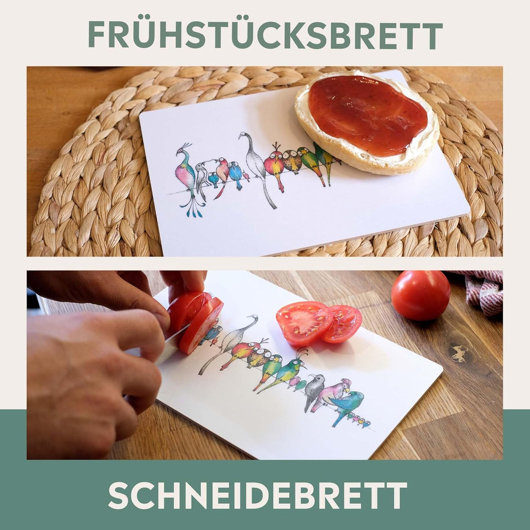 Ligarti® Frühstücksbrettchen aus Holz | Nachhaltiges Frühstücksbrett 22x15 cm, ideal für köstliche F
