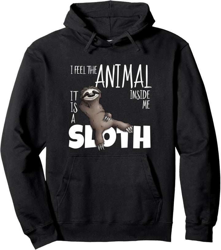 Ich spüre das Tier in mir Cooles Faultier Couch-Potato Pullover Hoodie