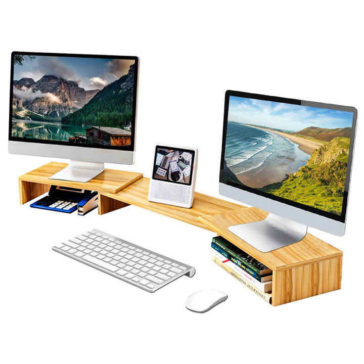 Fleau Home Monitorerhöhung – Laptopständer – Laptoperhöhung – Schreibtisch-Organizer – Bildschirmerh
