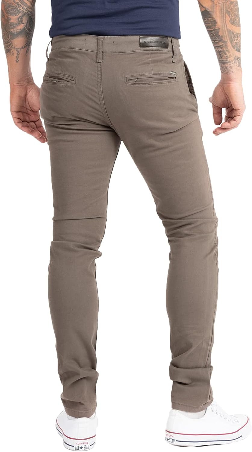 Indumentum Chino Hose Basic Slim Fit IS-305 38W / 30L Dunkelgrün, 38W / 30L Dunkelgrün