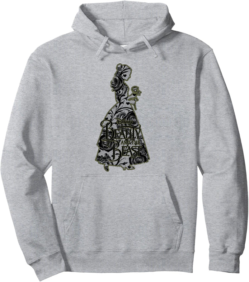 Disney Beauty And The Beast Lace Bell Profile Silhouette Pullover Hoodie