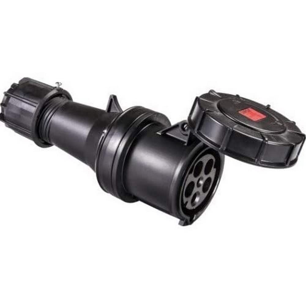 SIROX® CEE-Kupplung IP 67, 5-polig, 400 V, 6 h, schwarz Stromstärke 63 A, vernickelte Kontakte ja, P