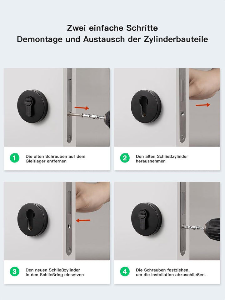 Schliesszylinder, Profilzylinder 70mm(35T/35),Schlüssel zylinderschloss mit 8 horizontalen Schlüssel