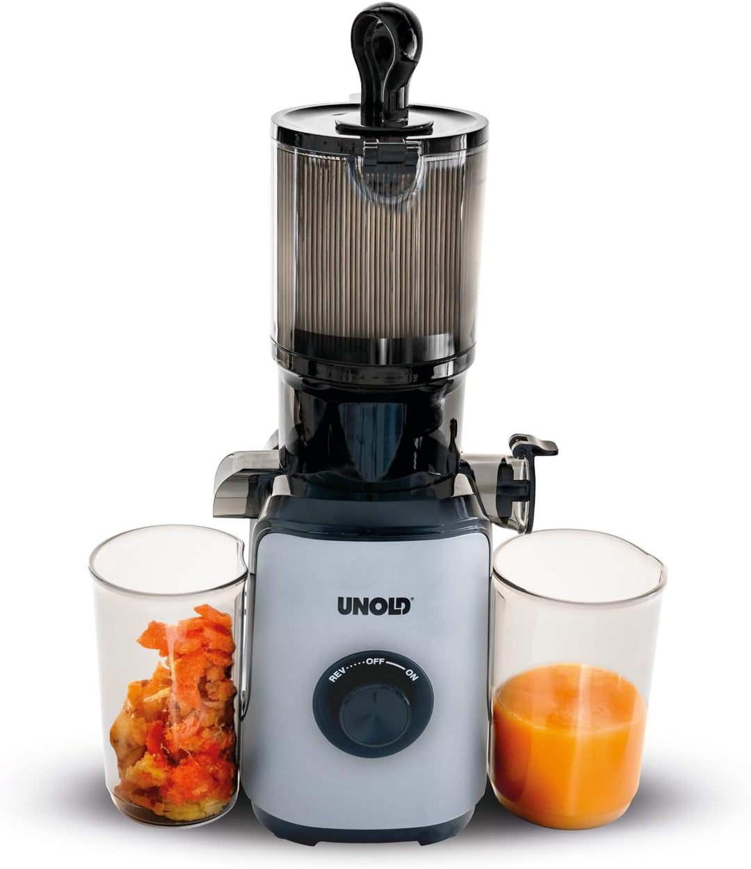 Unold 78275 Slow Juicer Sam, Entsafter mit grossem Einfüllschacht und 300W Motor für Obst, Gemüse, S