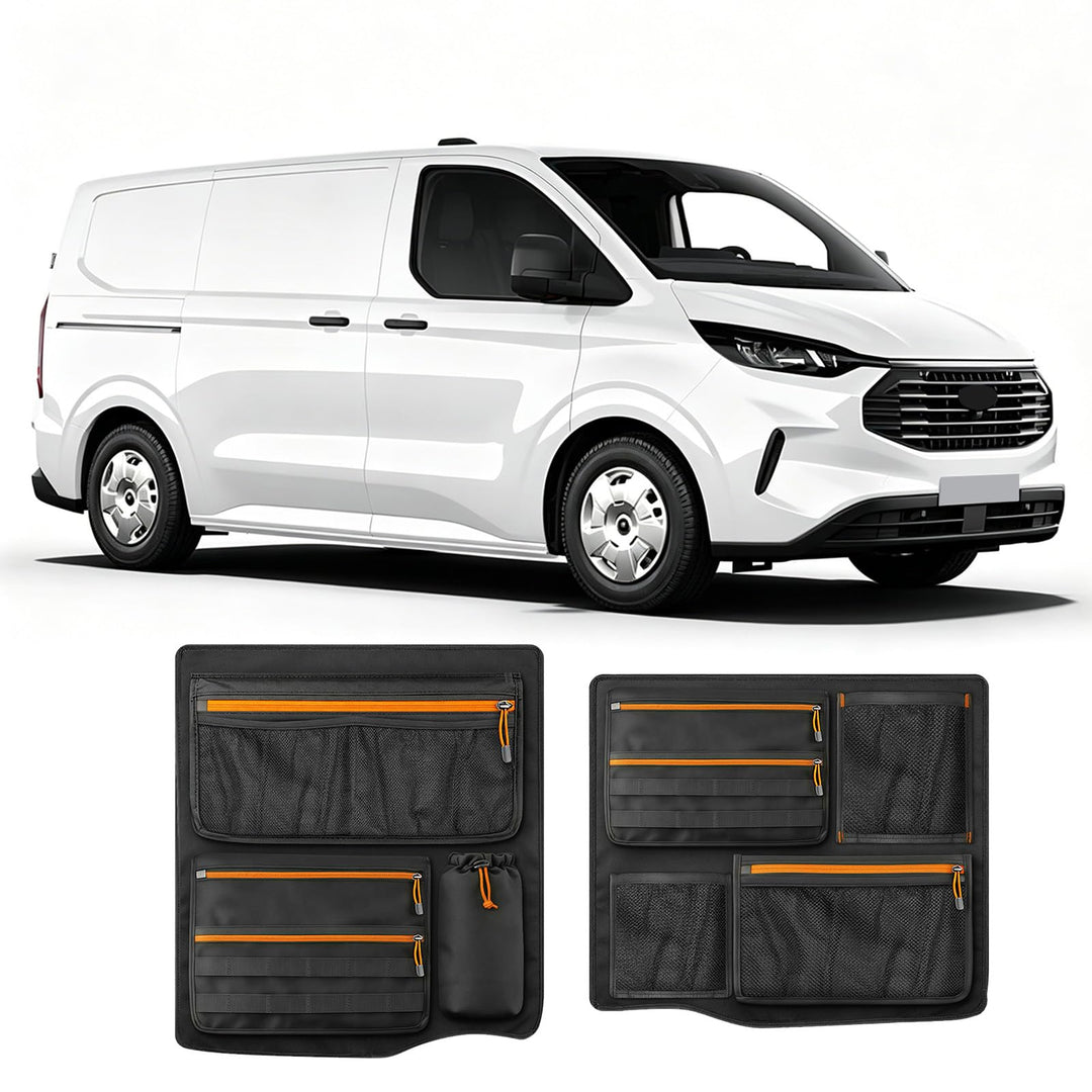 2PCS Scheunentor Aufbewahrungsorganizer kompatibel mit Ford Transit Custom 2006-2023, Taschen-Organi