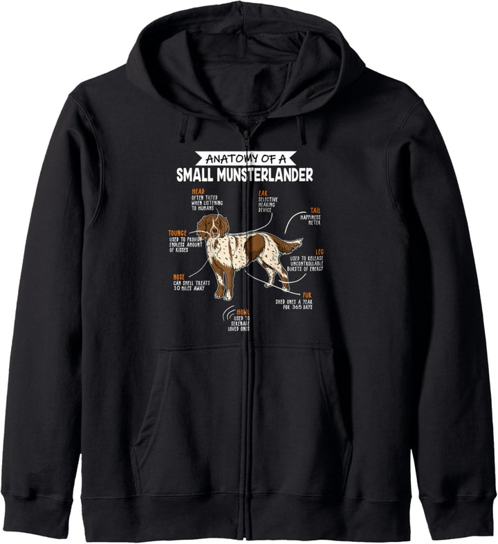 Anatomie Eines Kleiner Münsterländer Hunde Herrchen Frauchen Kapuzenjacke