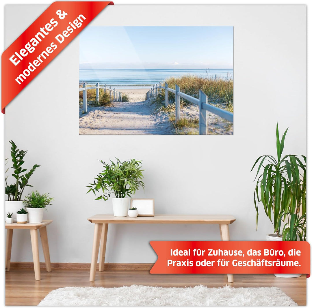 Primus Print - Wandbild/Glasbild - Acrylglas/Aludibond (Acryl, Strand 84,1x59,4 cm) Acryl Strand, Ac