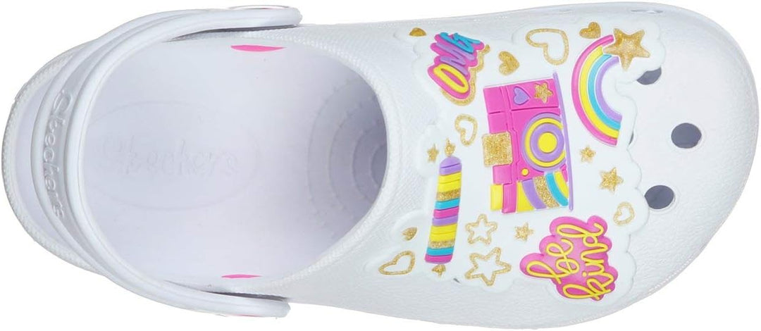 Skechers 308003L-WMLT_28 Slides, White, EU