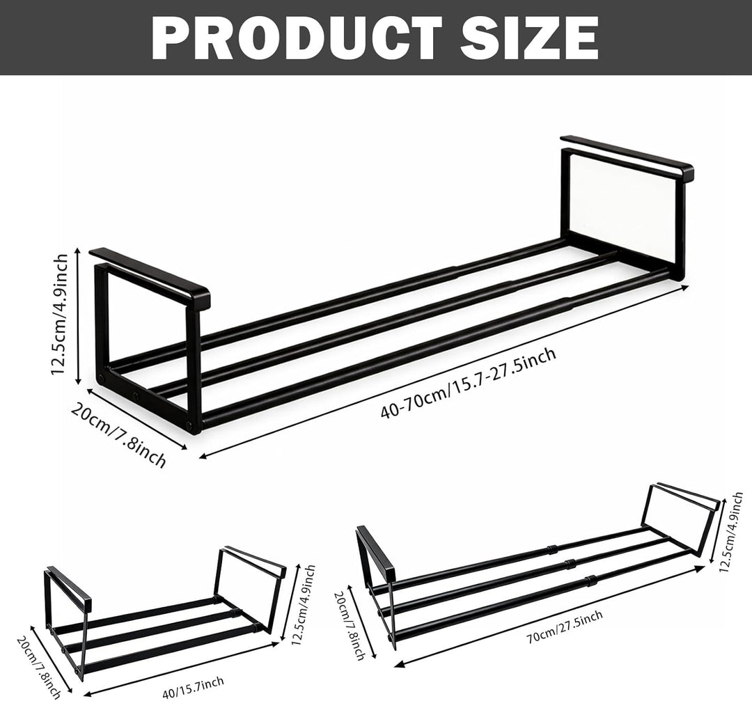 Ausziehbarer Schrank Organizer 40–70 cm, Hängender Schuhorganizer und Regalablage für Schrank, Küche