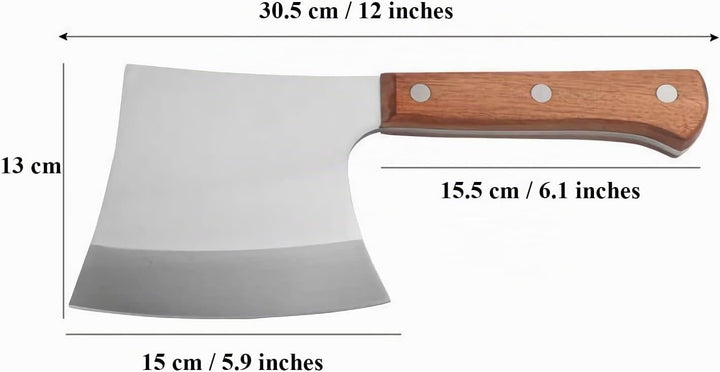 MLG Tools Knochenmesser, Full Tang Hackmesser Heavy Duty Knochenbeil Fleischerbeil, für grosse Knoch