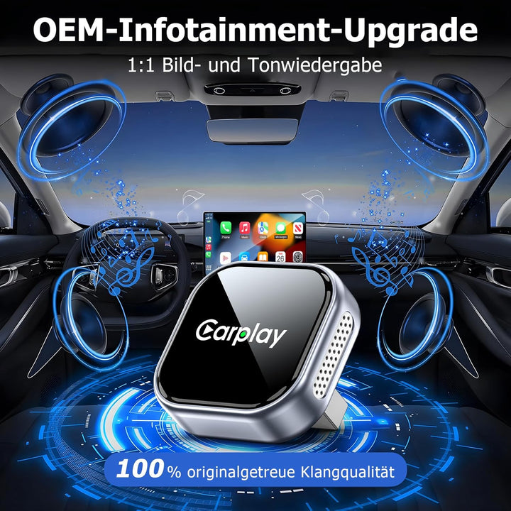 Wireless Carplay Adapter Für iPhone, Wandelt Kabelgebundenes Carplay in Kabelloses Um, Plug & Play,M