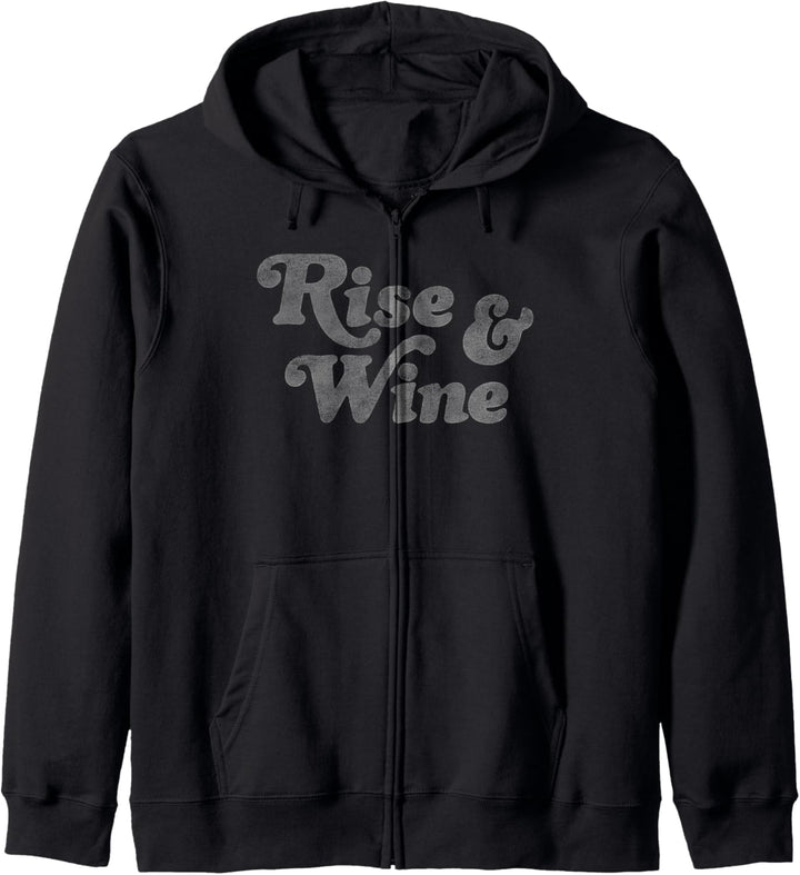 Rise & Wine Bold Text Kapuzenjacke