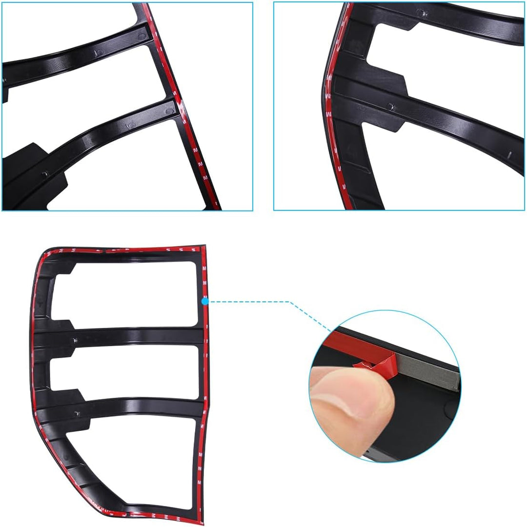 JHCHAN Scheinwerfer Rücklichtabdeckung für Ford Ranger 2012-2022 T6 T7 T8 Raptor Limited Tremor XL X