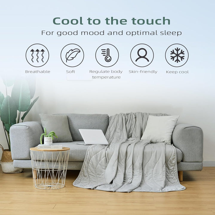 Laneetal Kühldecke leichte Sommerdecke mit Arc-Chill Q-Max > 0,45 Kühlfasern selbstkühlende Decke fü