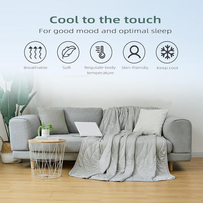Laneetal Kühldecke leichte Sommerdecke mit Arc-Chill Q-Max > 0,45 Kühlfasern selbstkühlende Decke fü