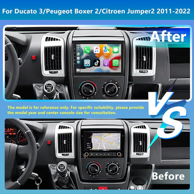 Podofo 2+64G Autoradio für Ducato/Peugeot Boxer/Citroen Jumper mit Kabelloses Apple Carplay Android