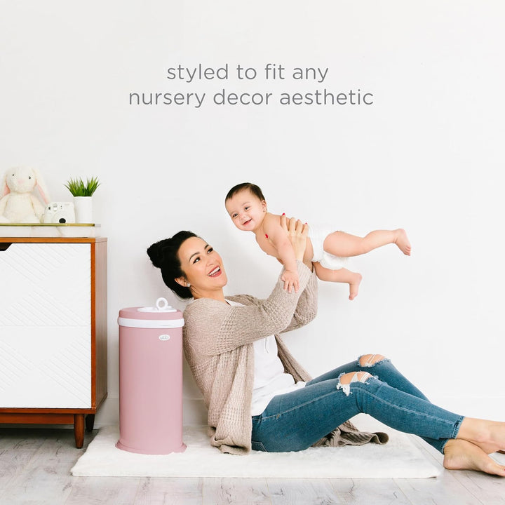 Ubbi Stainless Steel Diaper Pail, Odor Locking, No Special Bag Required, Award-Winning, Registry Mus