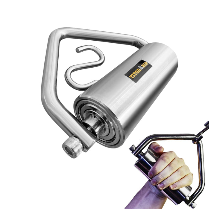 Rolling Handle – Unterarm- &amp; Handgelenktrainer aus massivem Edelstahl (Ø60 mm) mit Kugellager – für