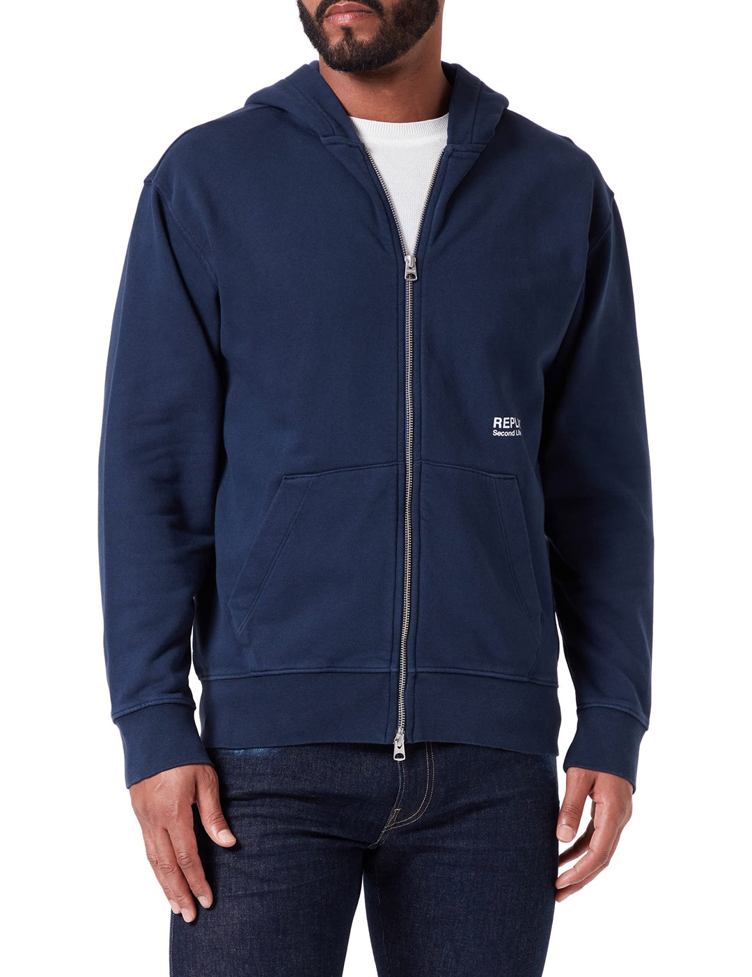 Replay Herren Kapuzenpullover XL 085 Blue, XL 085 Blue