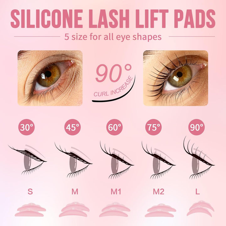 PERMANIA Wimpernlifting Set, Sanfte Formulierung Lash Lifting Set, DIY Wimpern Lifting und Augenbrau