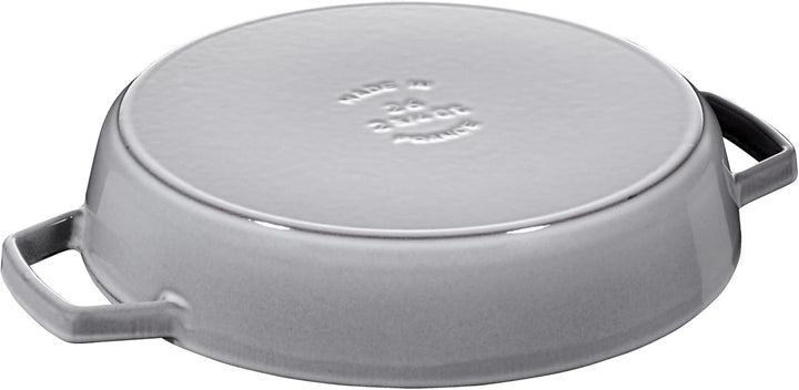 STAUB Bratpfanne/Schmorpfanne aus Gusseisen mit zwei Griffen, 26 cm, Induktionsgeeignet, Graphitgrau