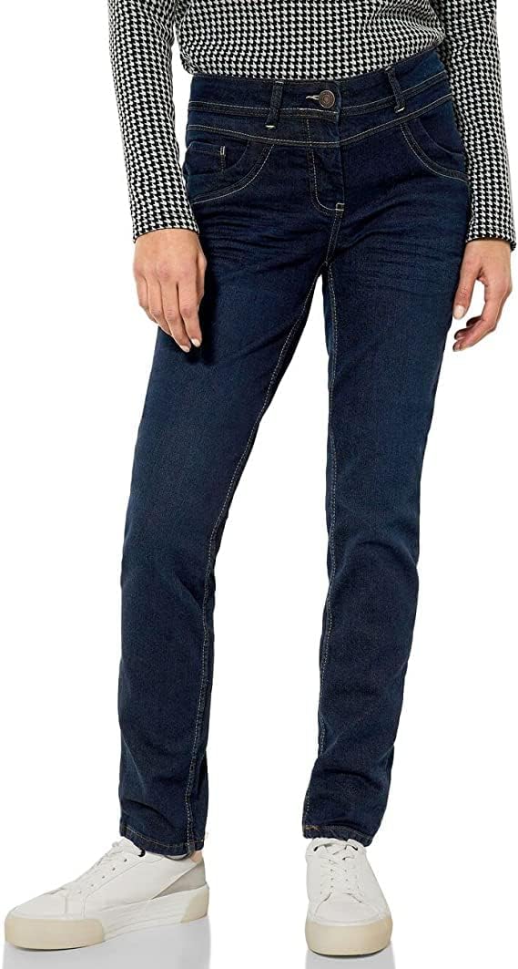 Cecil Damen Loose Fit Jeans 26 Rinsed Wash (Blau), 26 Rinsed Wash (Blau)