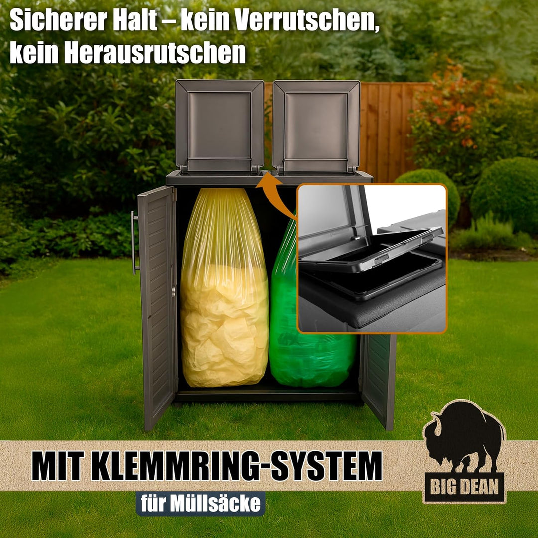 BigDean Mülltrennsystem Schrank Recycling System auch für Gelben Sack Made in Italy