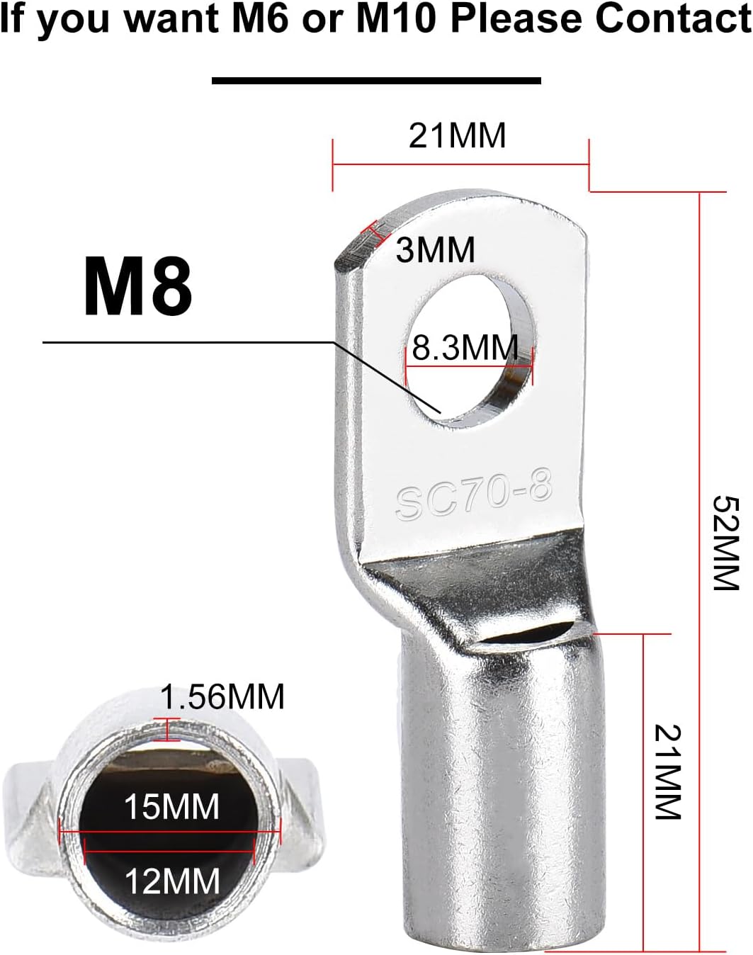 DIHOOL batteriekabel 50mm2 m8 150cm 0 AWG Silikonkabel Wellrohr Kabelrohr Weich und Flexibel Hitzebe