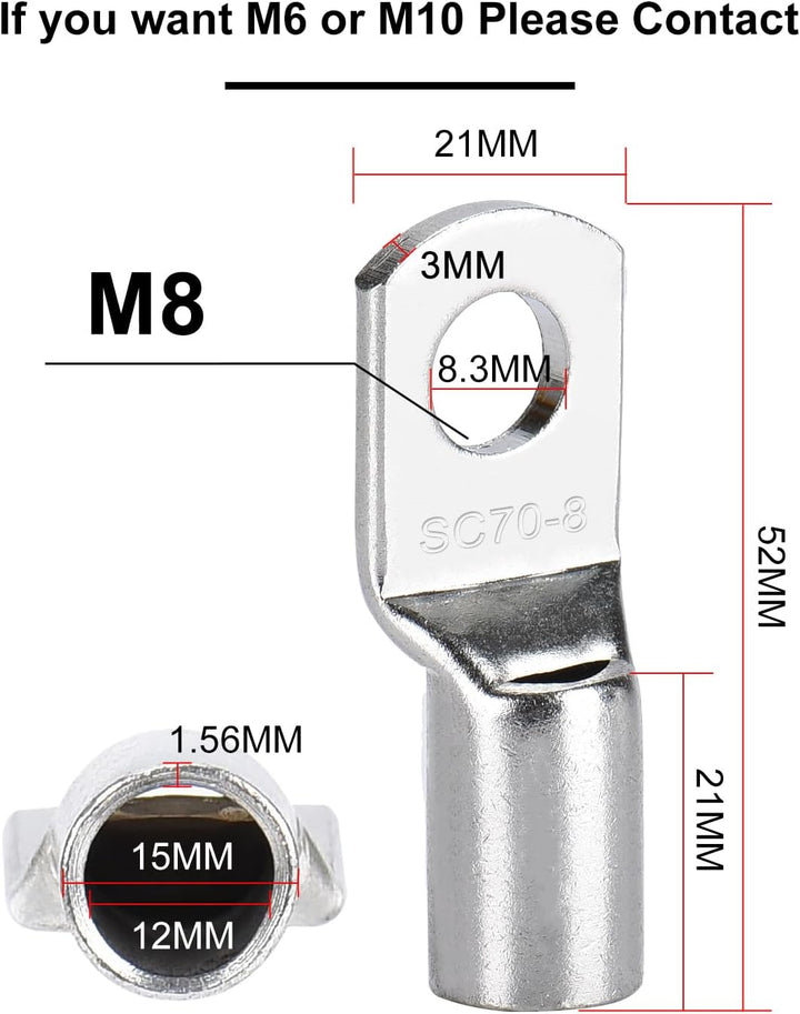 DIHOOL batteriekabel 50mm2 m8 150cm 0 AWG Silikonkabel Wellrohr Kabelrohr Weich und Flexibel Hitzebe