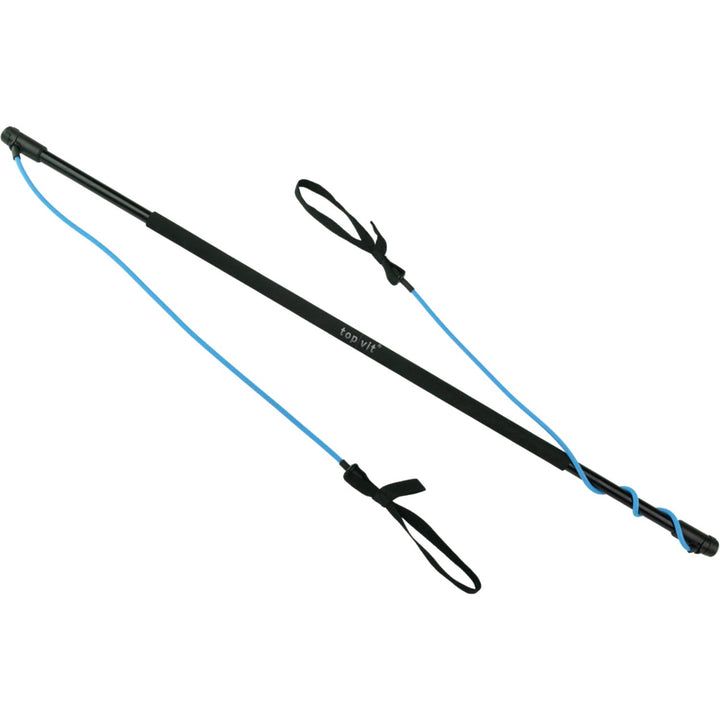 top vit Physio.Stick, Gymnastikstab mit Gummibänder zum Widerstandtraining mit Transporttasche 02: b