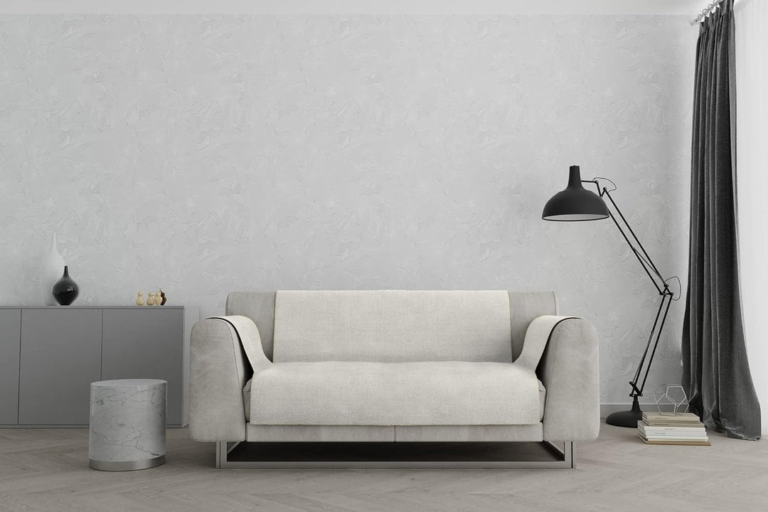 Italian Bed Linen CD-COMFORT-PANNA-2P Komfort-Antigleiten-Sofa-Decke,2 Plätze, Creme 2 Plätze Creme,