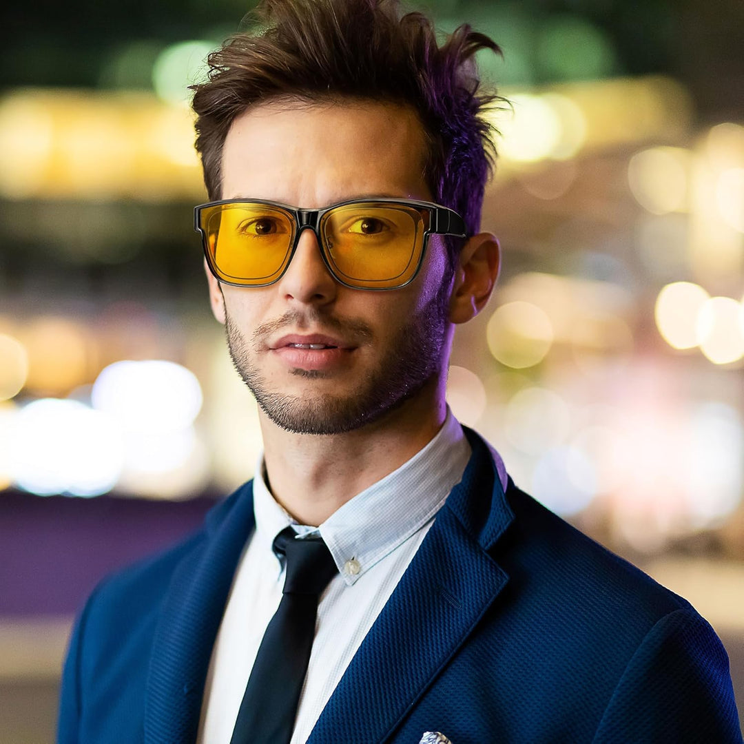 URUMQI Nachtsichtbrille für Autofahrer, Nachtfahrbrille Nachtbrille zum Autofahren Damen Herren, Aut