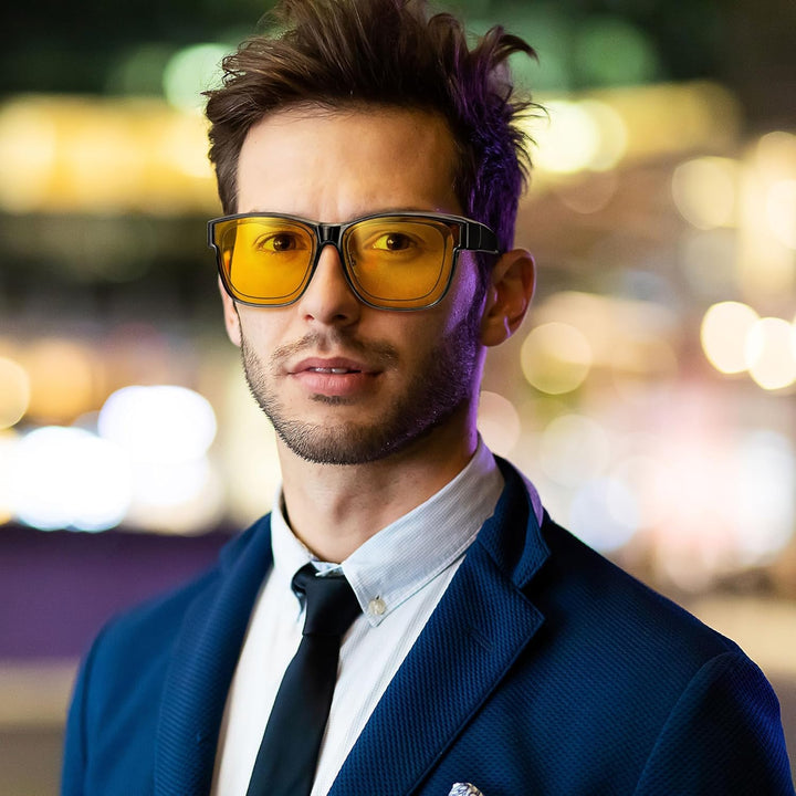 URUMQI Nachtsichtbrille für Autofahrer, Nachtfahrbrille Nachtbrille zum Autofahren Damen Herren, Aut