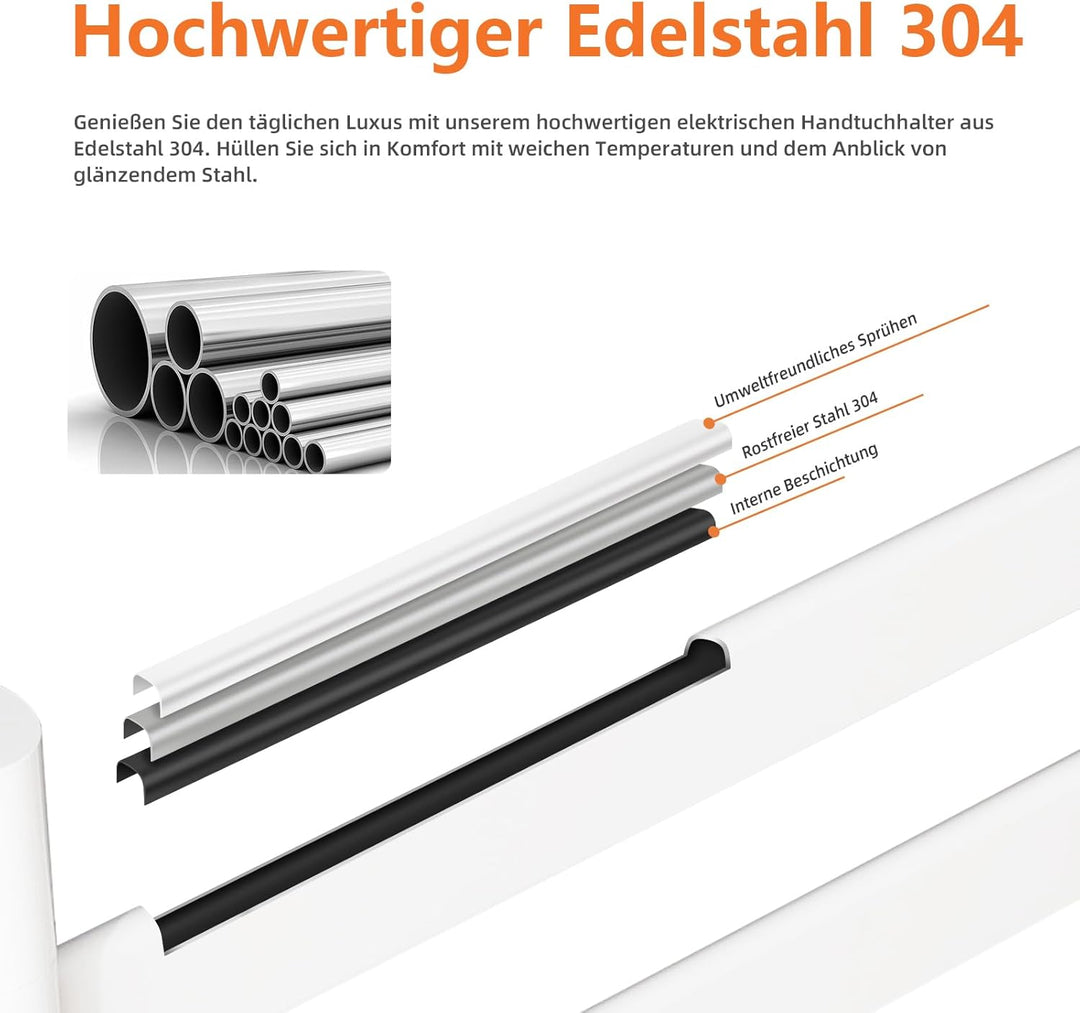 ZOYI 180°Drehung Bad handtuchtrockner elektrisch, handtuchwärmer elektrisch, badheizkörp erelektrisc